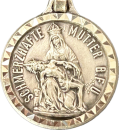 MEDAILLE SCHMERZHAFTE MUTTERGOTTES 925 Sterlingsilber